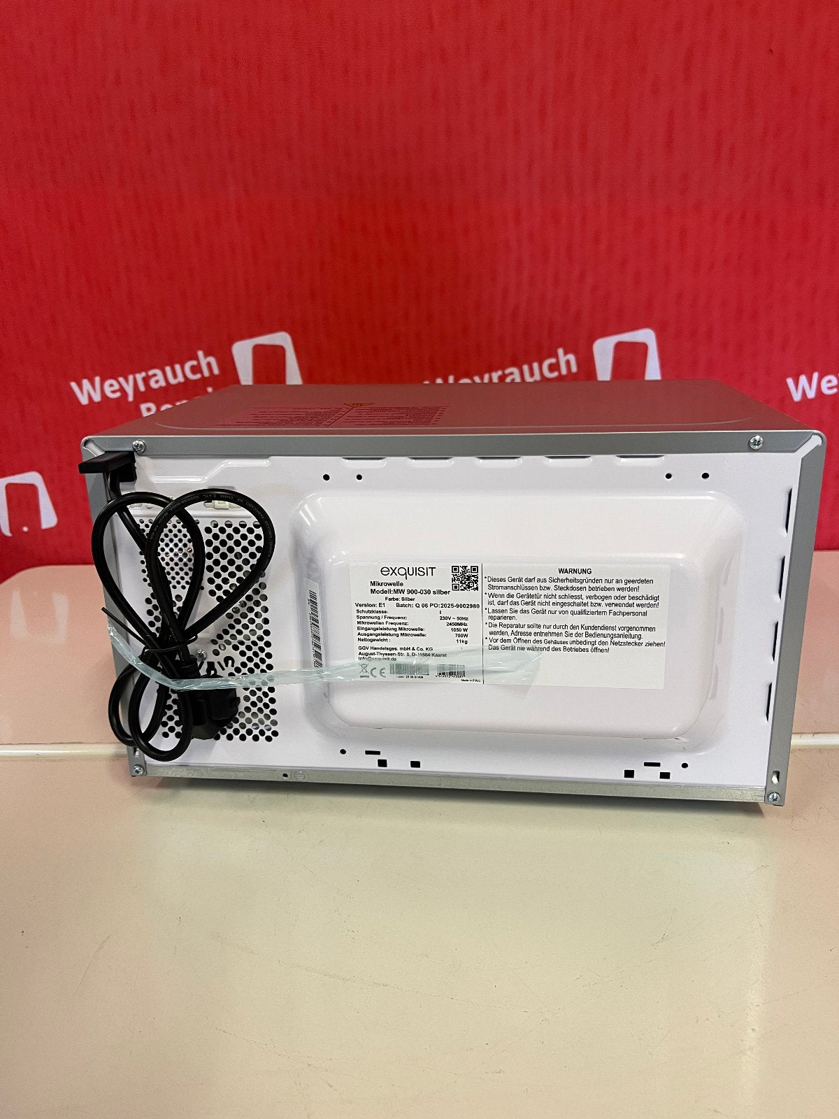 exquisit MW 900-030 Mikrowelle silber 700W – neuwertige B-Ware