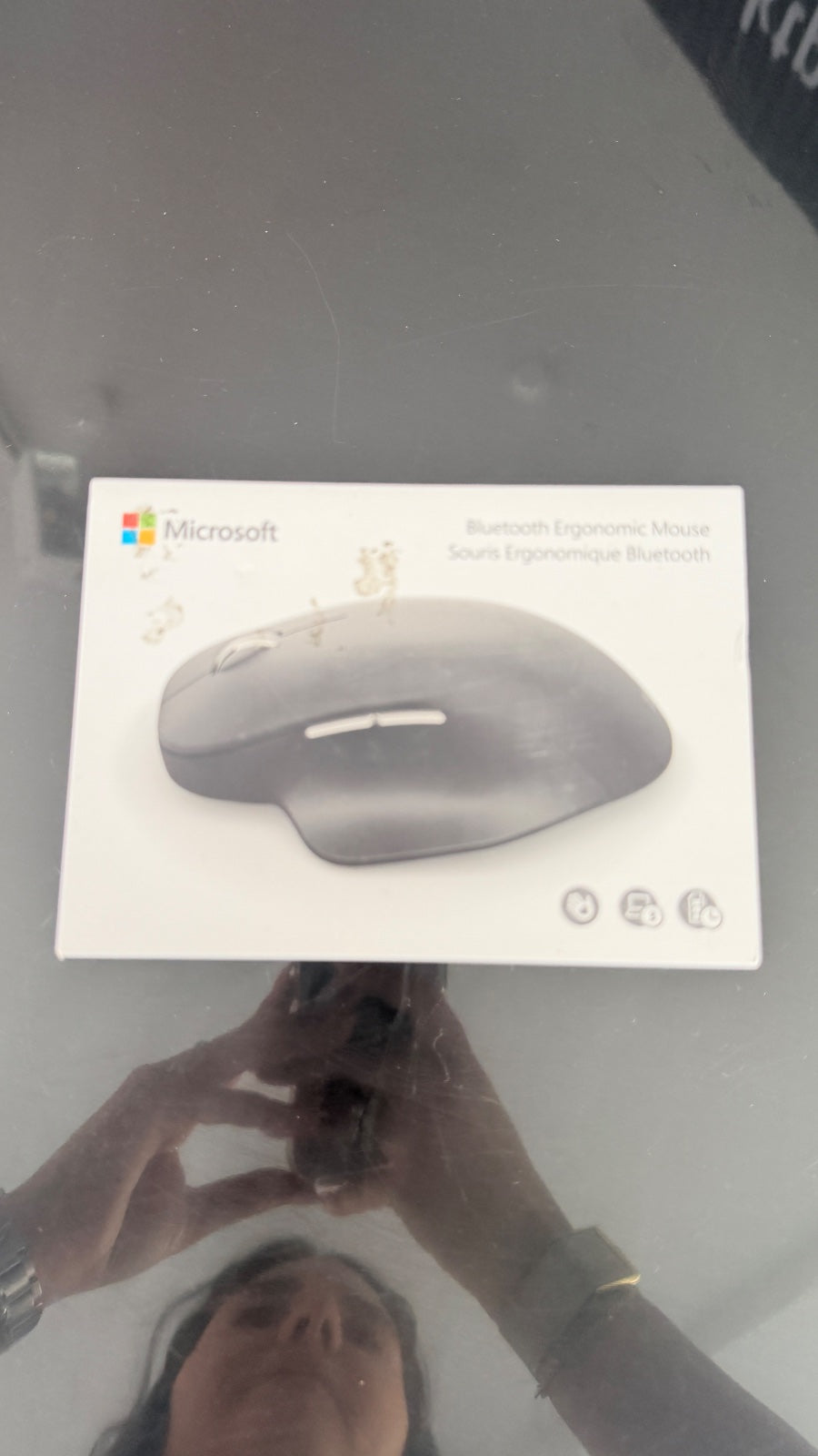 Microsoft Bluetooth Ergonomic Mouse 1955 schwarz – B-Ware, OVP