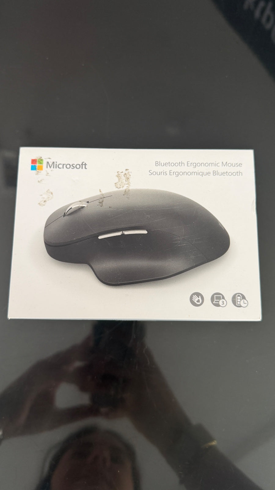 Microsoft Bluetooth Ergonomic Mouse 1955 schwarz – B-Ware, OVP