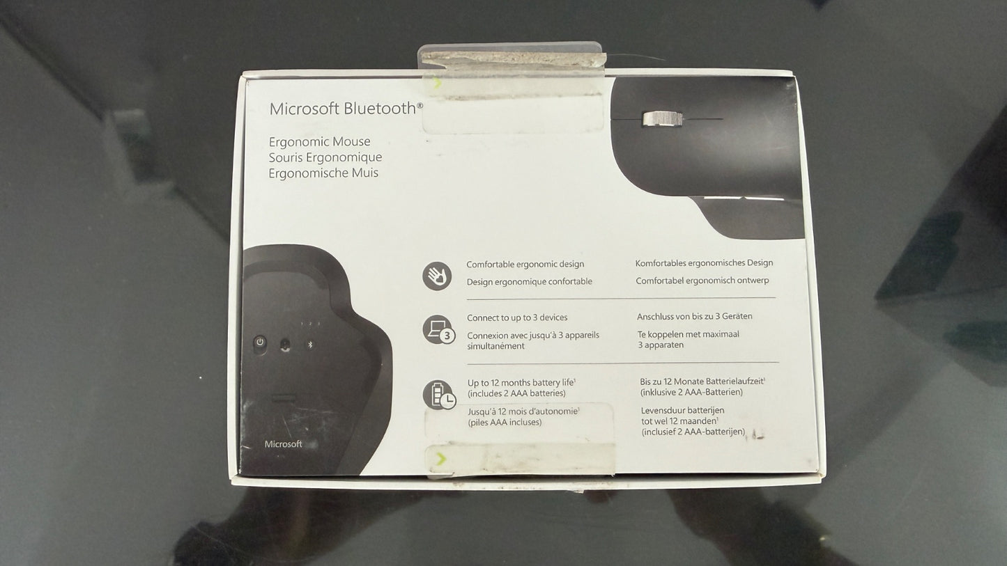 Microsoft Bluetooth Ergonomic Mouse 1955 schwarz – B-Ware, OVP