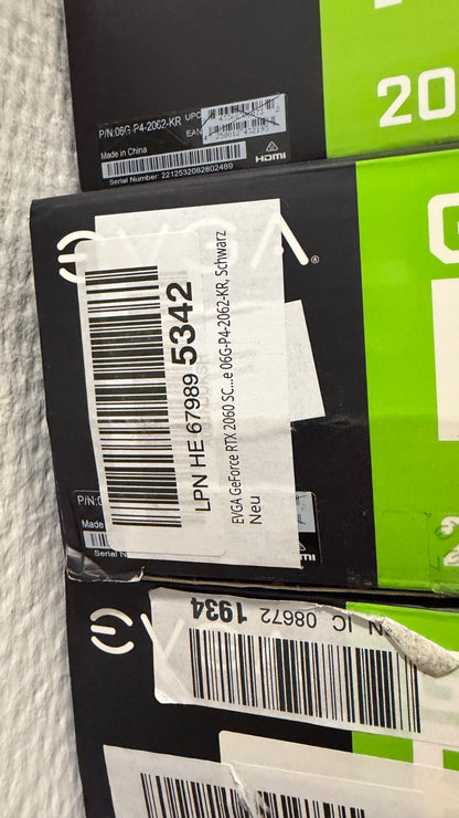 EVGA GeForce RTX 2060 SC 6 GB GDDR6 Grafikkarte OVP – geprüft