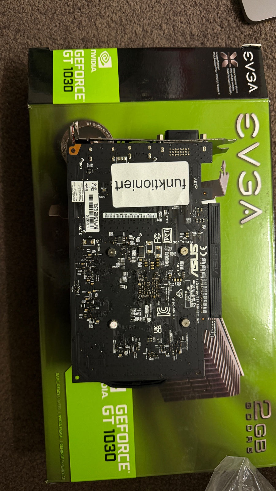 EVGA GeForce GT 1030 2GB GDDR5 Grafikkarte – geprüft, OVP