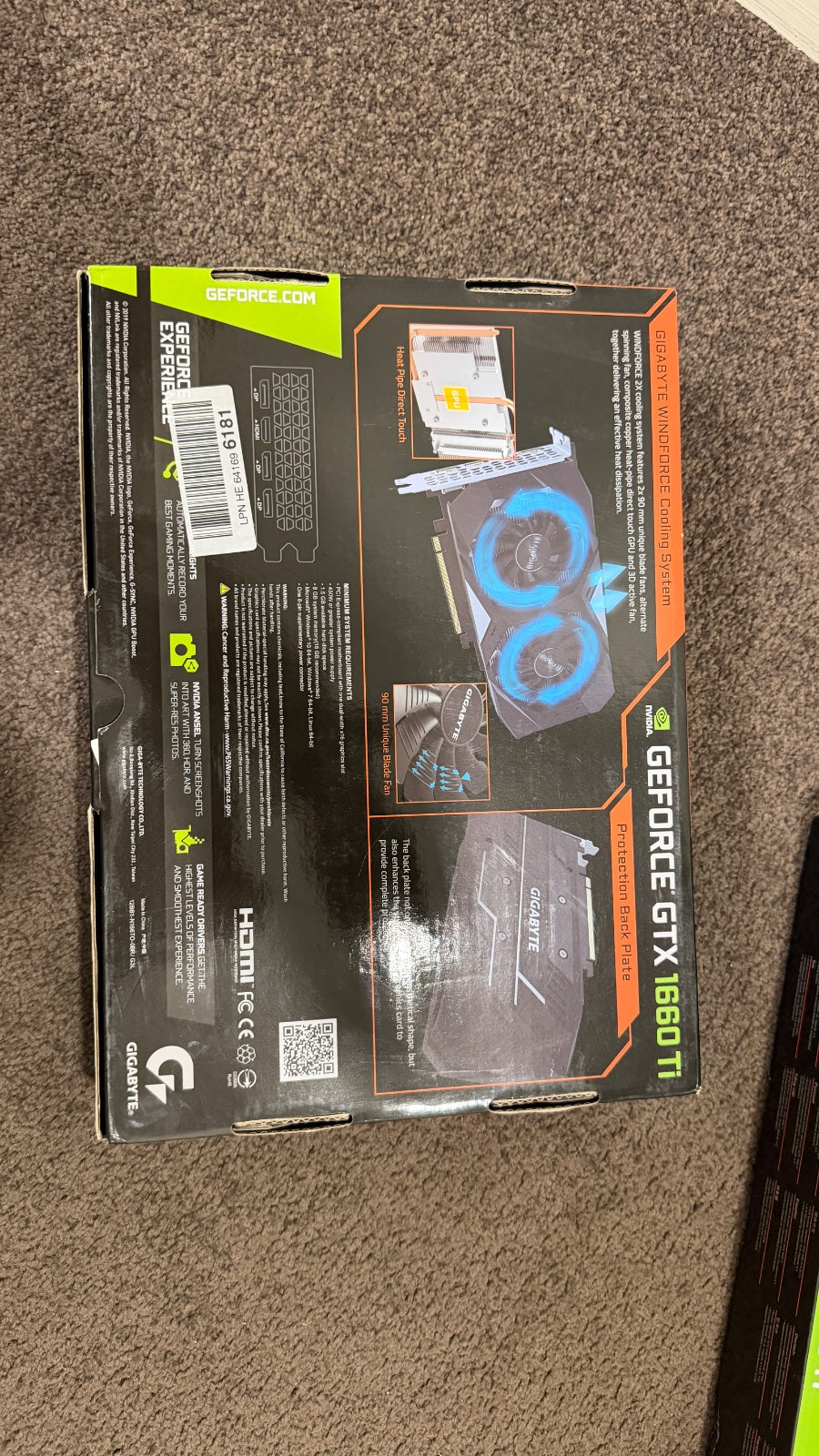 GIGABYTE GTX 1660 Ti OC 6G GDDR6 Grafikkarte B-Ware OVP