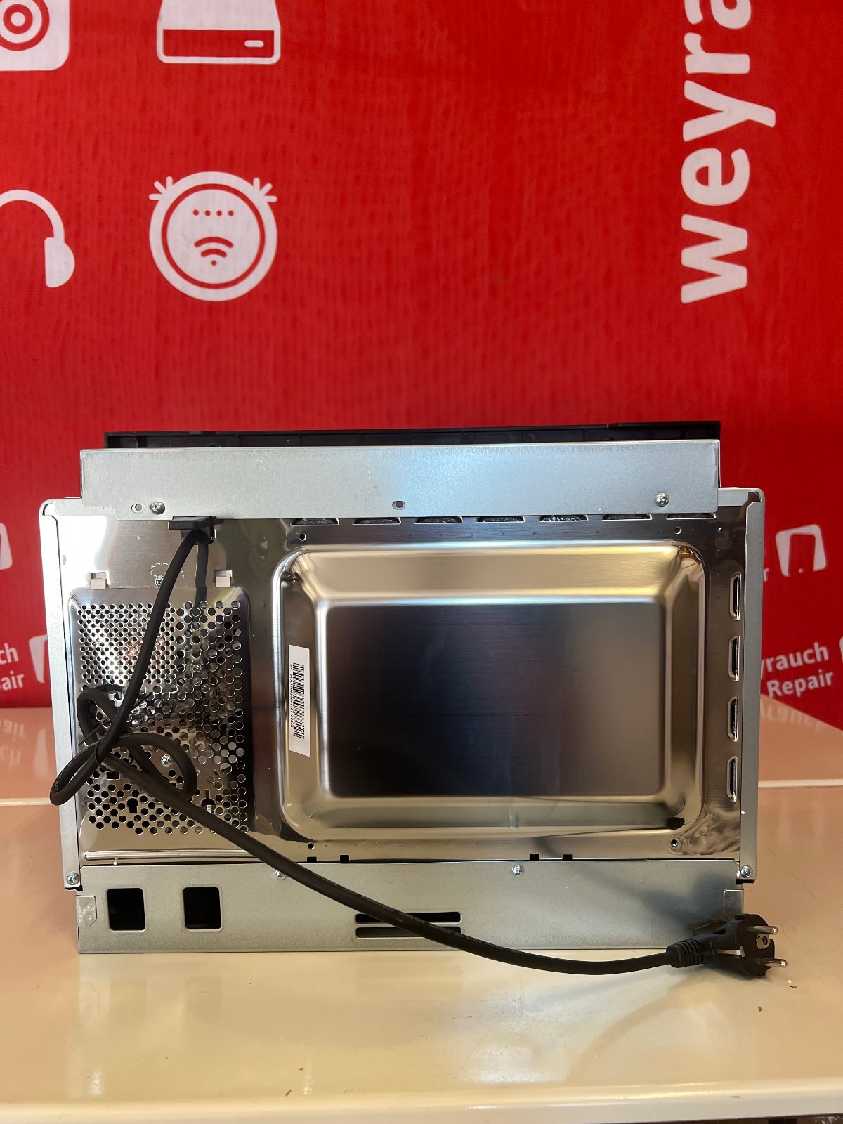 Einbau-Mikrowelle mit Grill Edelstahl 20L 800W – geprüfte B-Ware