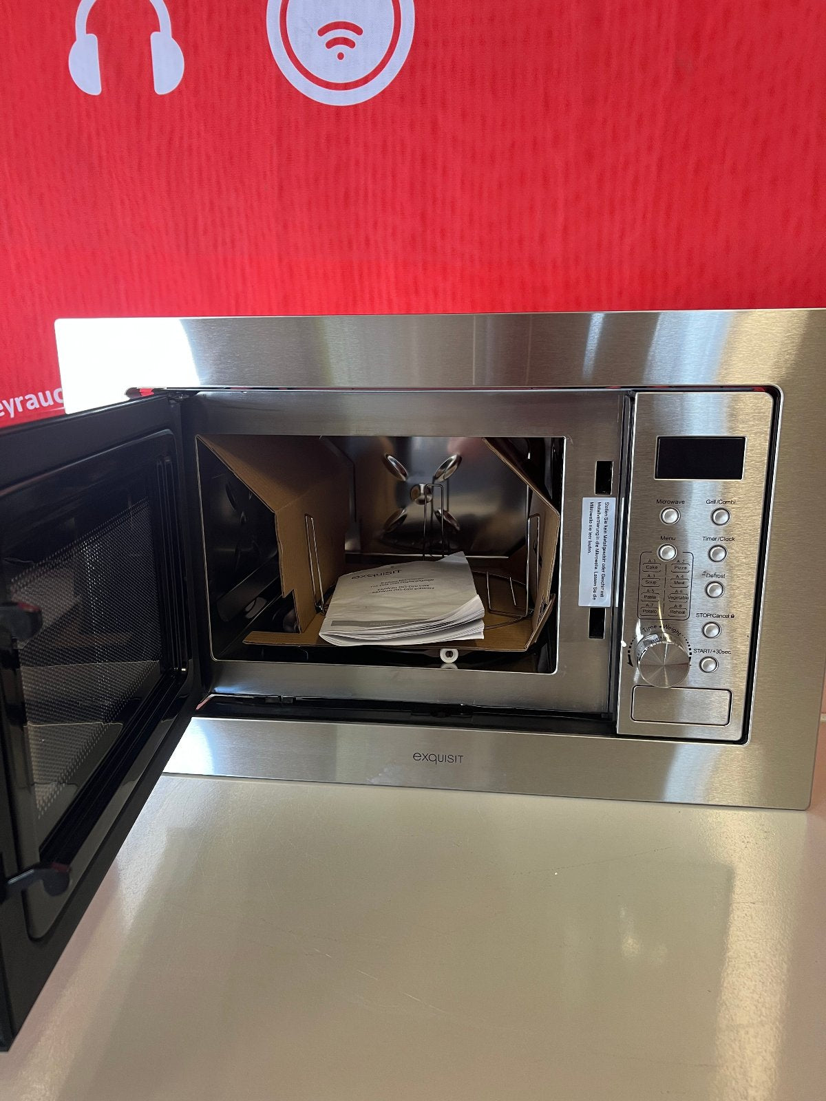 exquisit Einbau-Mikrowelle EMW20-DG-020 Inox mit Grill – geprüft