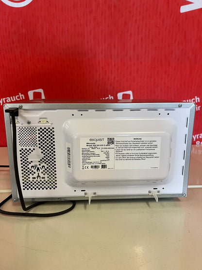 exquisit MW 900-030 G Mikrowelle mit Grill, Silber, 700 W – geprüfte B-Ware