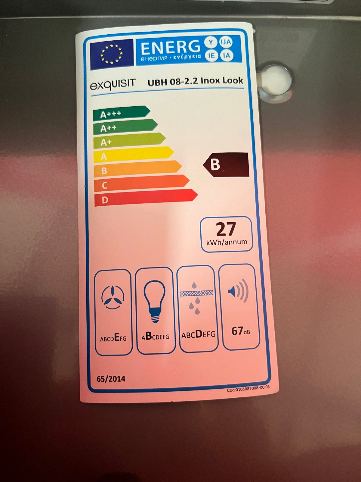 Exquisit UBH 08-2.2 Unterbau-Dunstabzugshaube Inox – B-Ware