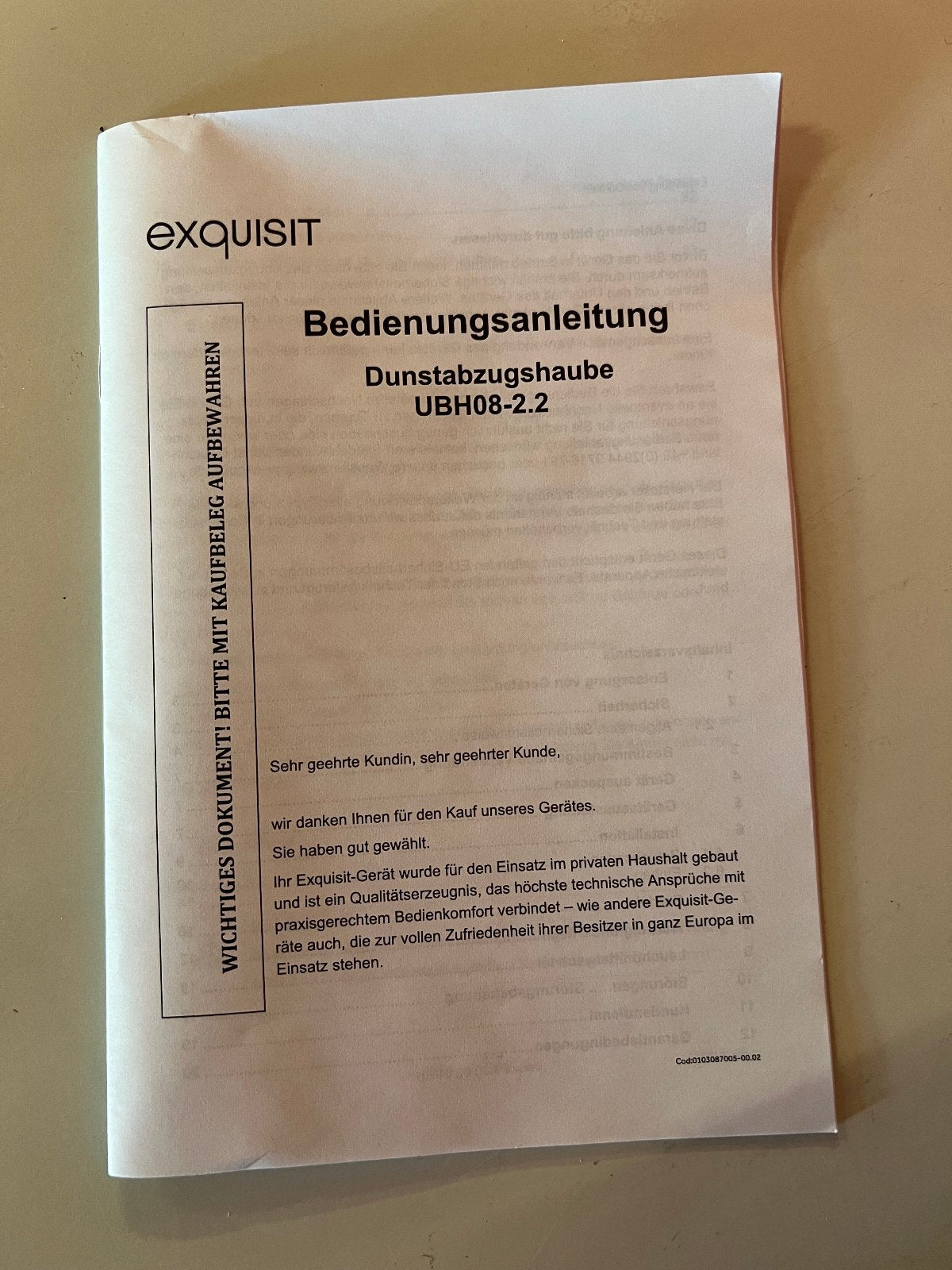 Exquisit UBH 08-2.2 Unterbau-Dunstabzugshaube Inox – B-Ware