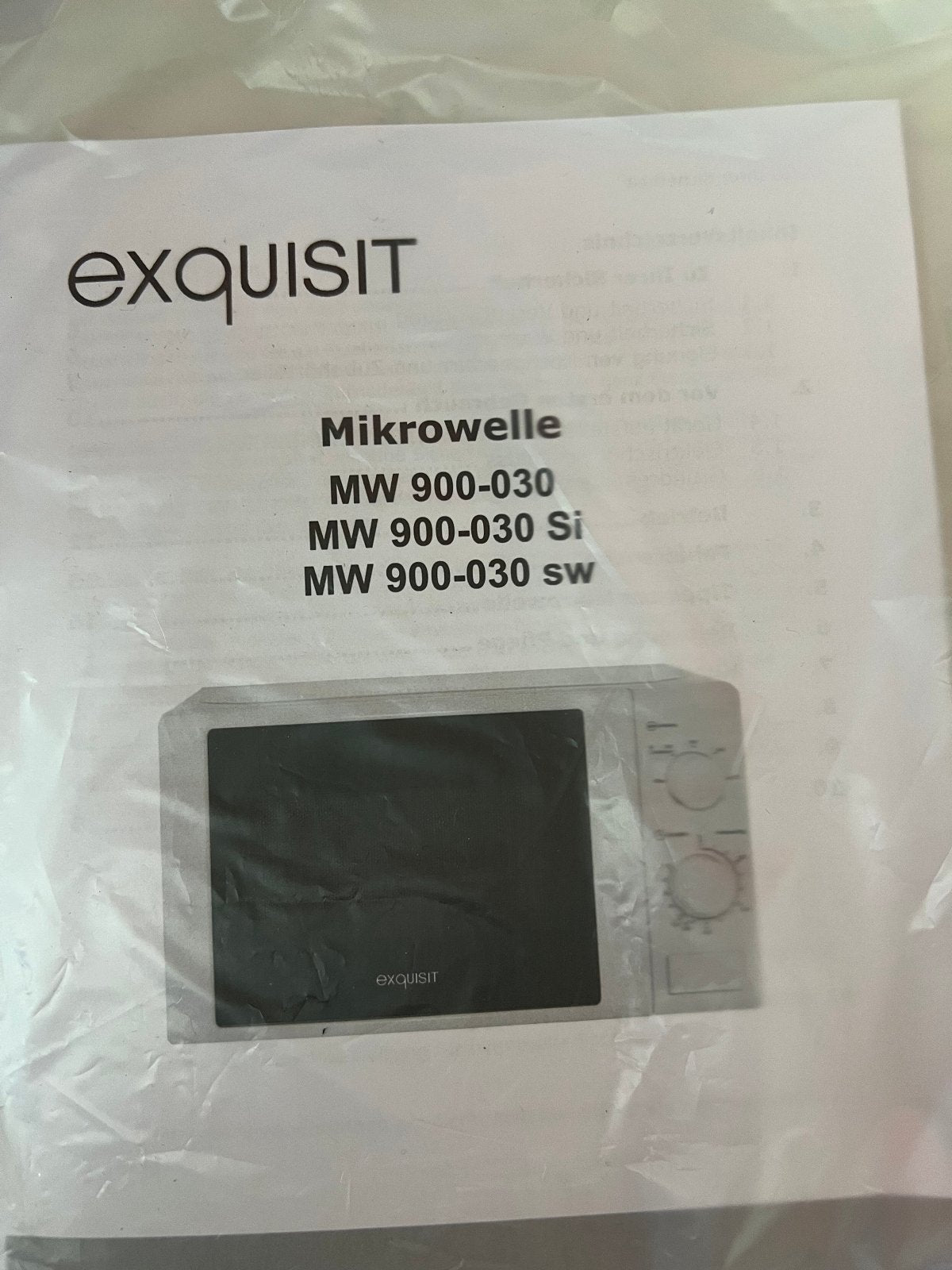 exquisit MW 900-030 Mikrowelle silber 700W – neuwertige B-Ware
