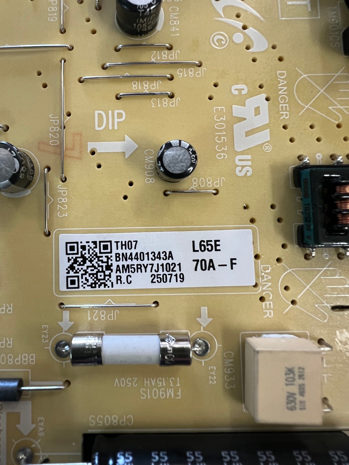 Samsung TV-Netzteil-Platine BN44-01343A L65E70A_FHS geprüft