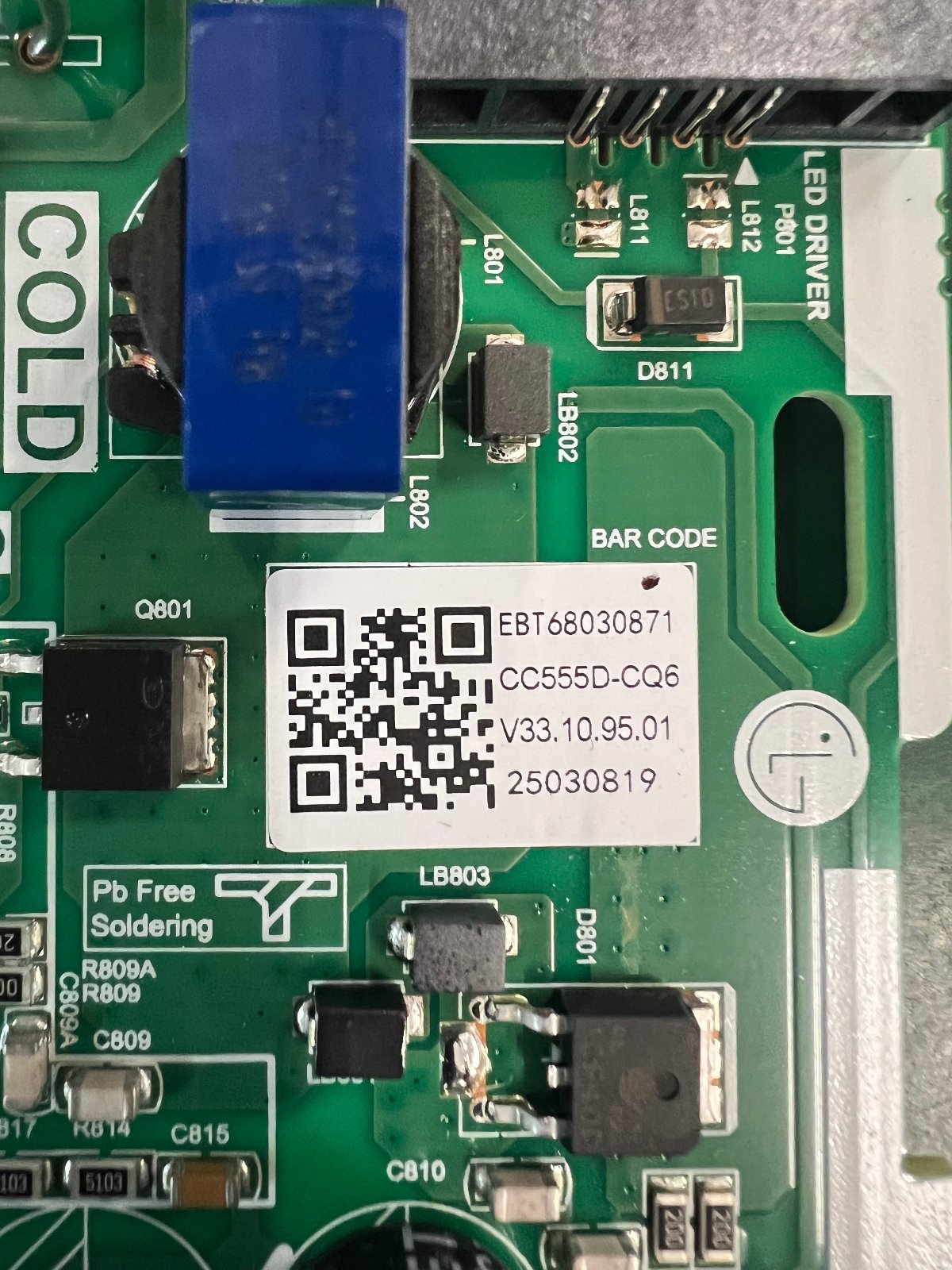 LG TV-Mainboard EBT68030871 mit Netzteil – geprüft, 5 Stück verfügbar